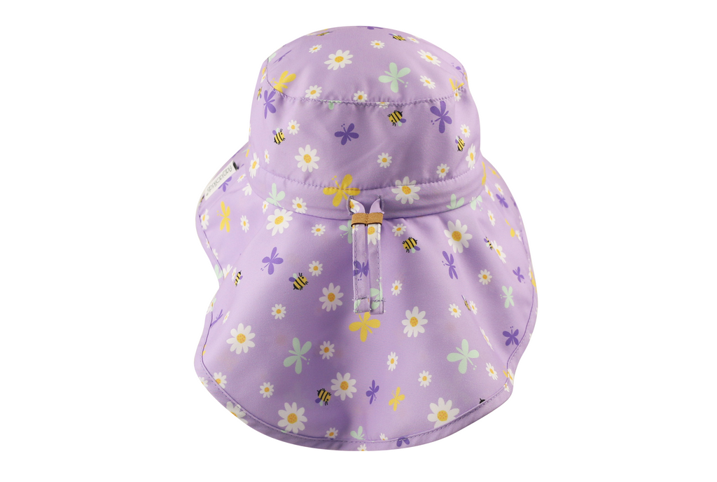 Kids Cotton Adventure Hats, Purple Daisy